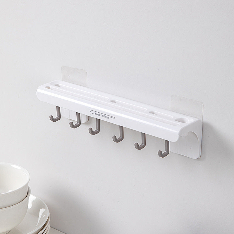 Wall-Mounted Knife & Utensil Organizer in white