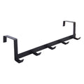 5-Hook Bathroom Organizer Rack in black