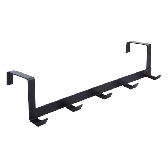 5-Hook Bathroom Organizer Rack in black