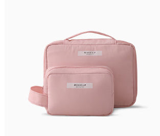 Everyday Makeup Organizer Bag in pink (with 2 bags)