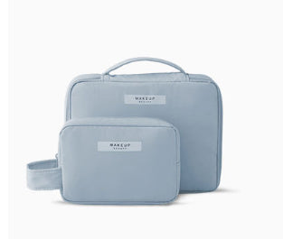 Everyday Makeup Organizer Bag in blue (with 2 bags)