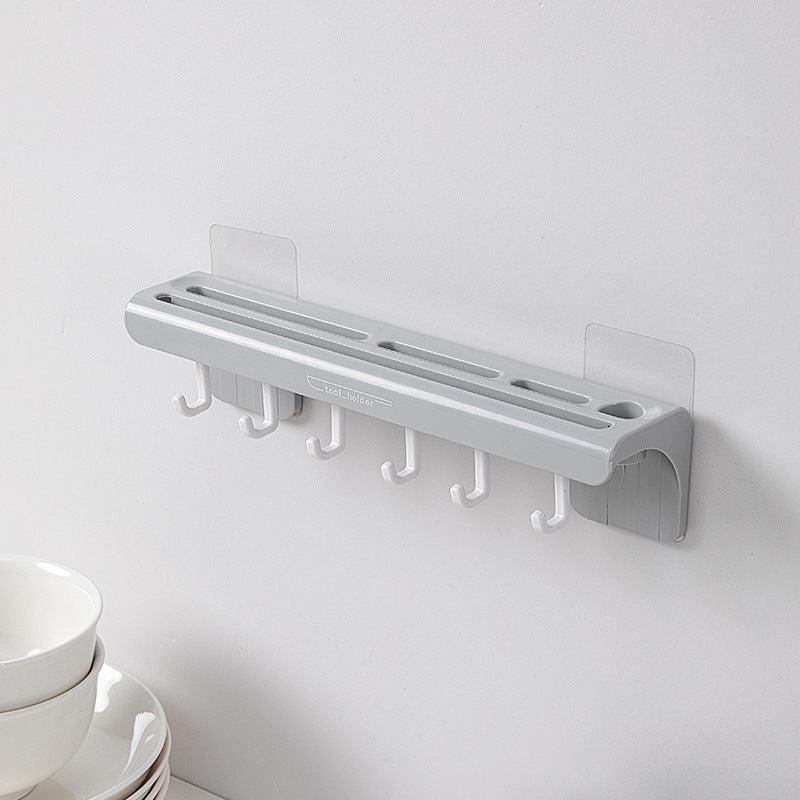 Wall-Mounted Knife & Utensil Organizer in grey