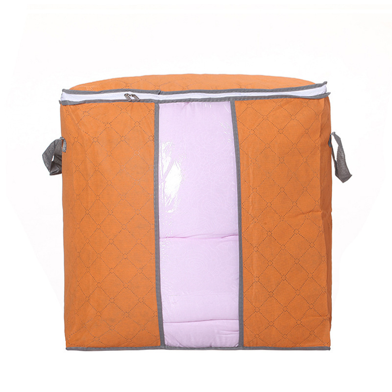 Large Clothing & Quilt Storage Bag in orange, 1 bag, 47 x 28 x 49 cm
