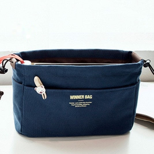 Purse Organizer Insert in navy, big