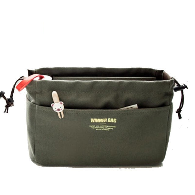 Purse Organizer Insert in green, big