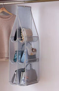 Hanging Closet Storage Organizer in gray, 6-grid (90 x 35 cm)