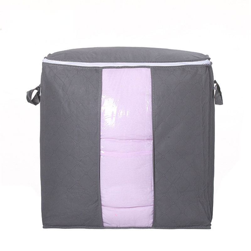 Large Clothing & Quilt Storage Bag in gray, 2 bags, 47 x 28 x 49 cm