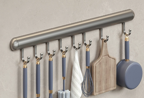 Wall-Mounted Kitchen Utensil Organizer in gray, 40 cm